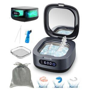 Rechargeable Ultrasonic Retainer Cleaner, Portable Retainer Cleaner for Dentures